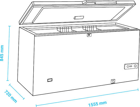 Metalfrio D500 DF PRO Congelator Profesional tip Lădiță 479lt L155.5 x l72 x h84.5cm.