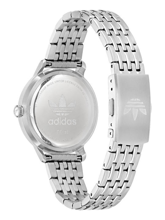 adidas Code One Ανδρικό Ρολόι 35mm Μπαταρίας με Ασημί Μεταλλικό Μπρασελέ