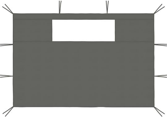 vidaXL Laterale pentru chioșc cu ferestre 2buc antracit Lateral pentru chioșc Gri cu acoperire PVC 2.1x4.5m