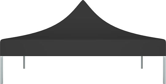 vidaXL Pavillonabdeckung Schwarz mit PVC-Beschichtung 2x2m