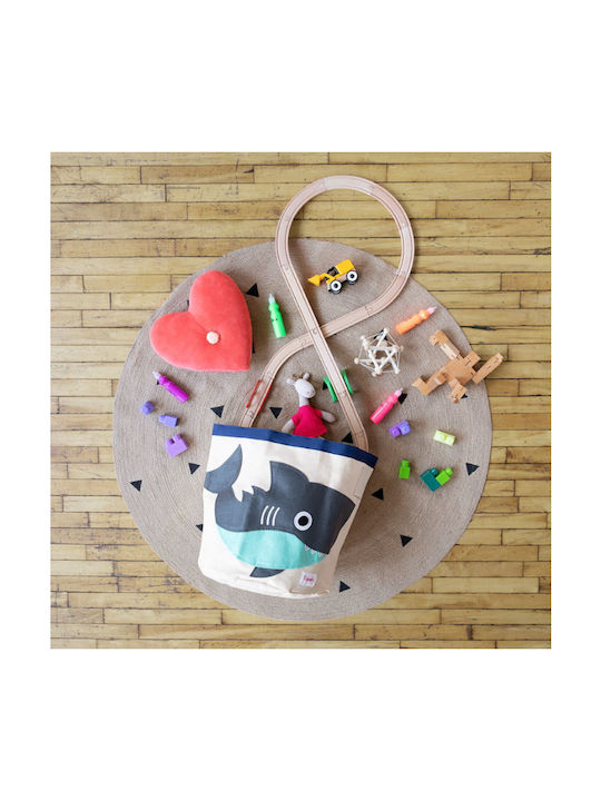 3 Sprouts Children's Storage Basket made of Fabric Shark Gray 43x43x45cm 1pcs