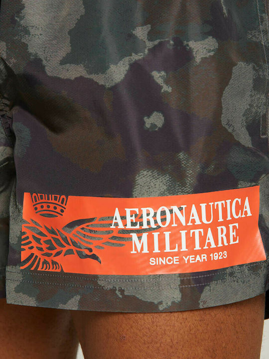 Aeronautica Militare Herren Badebekleidung Shorts Khaki Tarnfarben