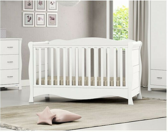 Casababy Πολυμορφική Κούνια Oxford Λευκή με Στρώμα