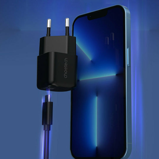 Choetech GaN Wireless Charger with USB-C Port 30W Power Delivery Black