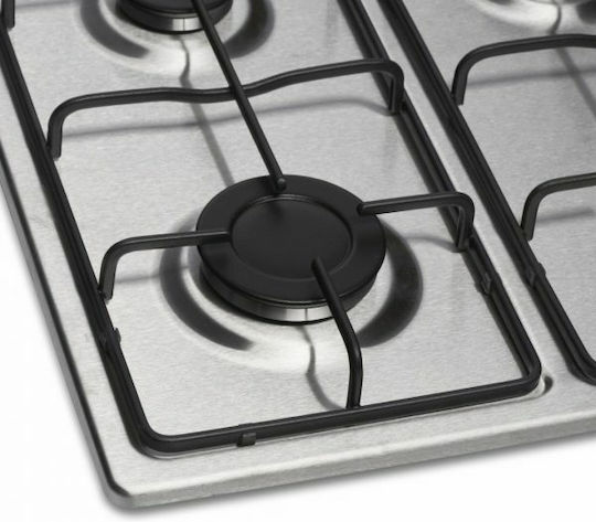 Heinner Gas Cooktop Autonomous Inox 58x51εκ. Silver