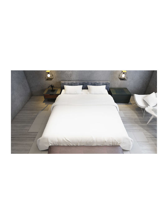 Oxford Home BS-045 Σετ Σεντόνια Διπλά 210x250εκ. Λευκό (4τμχ)
