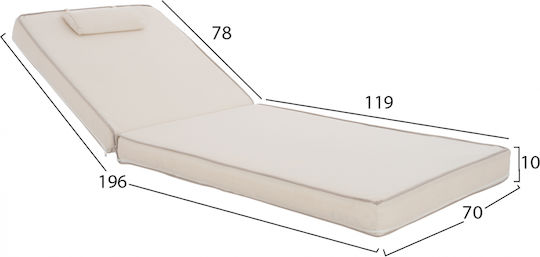Freebox Liegestuhlkissen Beige 70x119cm. FB911237.60T