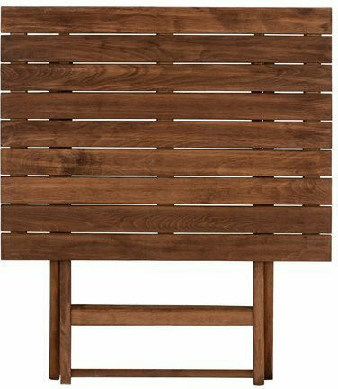 Wooden Masa pentru spații exterioare mici Pliabil Limnos Nuci 80x60x76buc