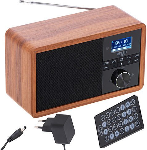 Adler AD1184 Επιτραπέζιο Ραδιόφωνο Ρεύματος DAB+ με Bluetooth και USB Καφέ