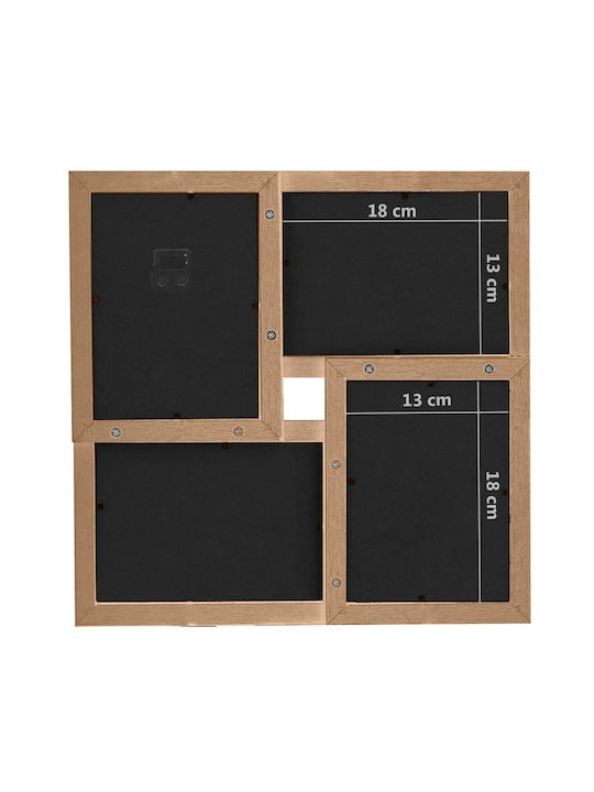vidaXL Multi Wall-Mounted Picture Frame 24 Photos Wooden Brown