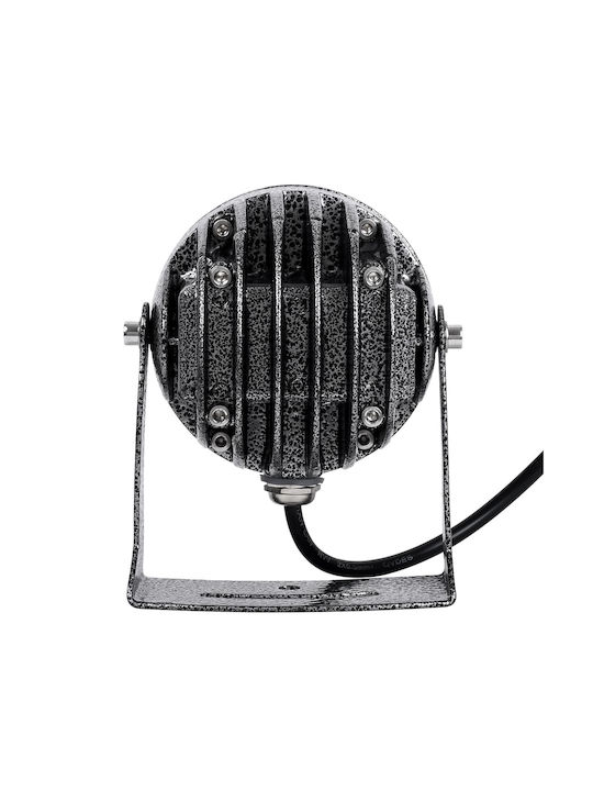 GloboStar Φωτιστικό Προβολάκι LED Εξωτερικού Χώρου 16W με Θερμό Λευκό Φως IP65 Ασημί