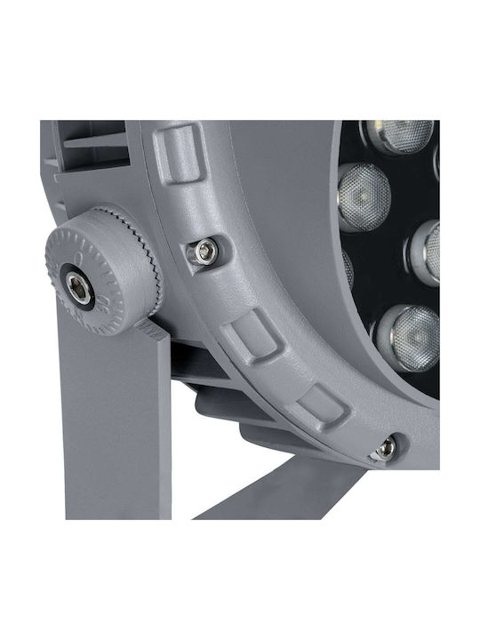 GloboStar Flood-Mena Outdoor Floor Lamp LED Wall Washer 36W with Warm White Light IP65 Silver