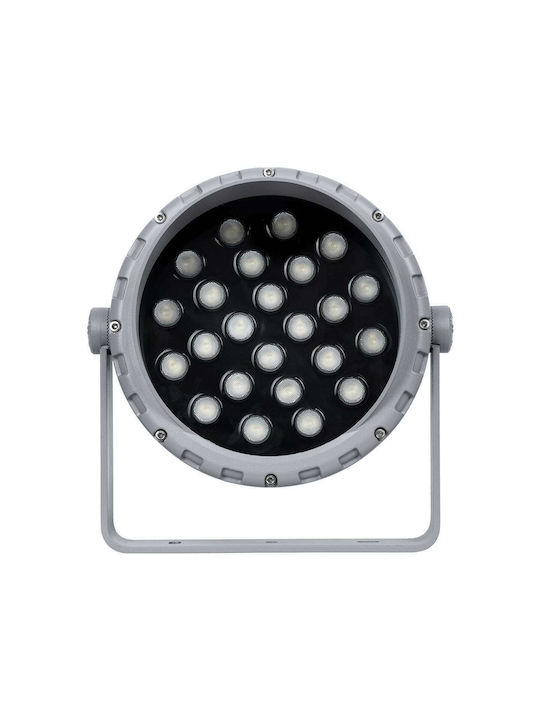 GloboStar Flood-Mena Außenstehlampe LED Wall Washer 24W mit Warmweißem Licht IP65 Silber