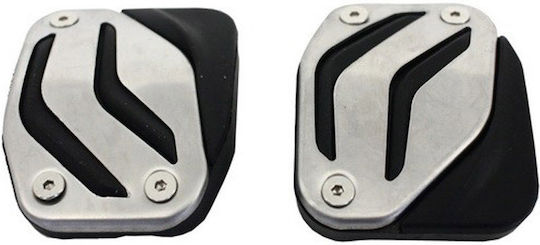 Carner Σετ Πεταλιέρες Αυτοκινήτου για Bmw F20 2011, F22 2014, F30 2011, F32 2013 Αλουμινίου Ασημί 4τμχ