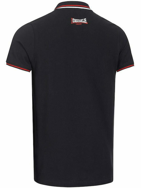 Lonsdale Men's Short Sleeve Blouse Polo Black