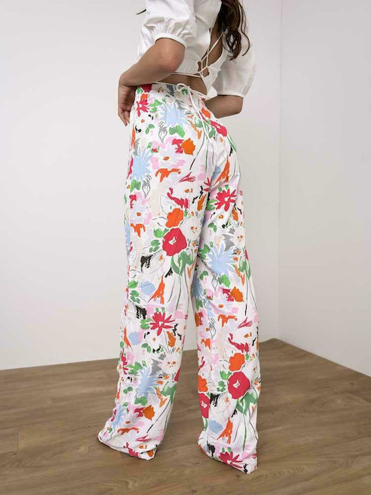 Damen Hochgeschnittene Pantaloons mit Blumenmuster Floral PAINTED MULTI ABSTRACT