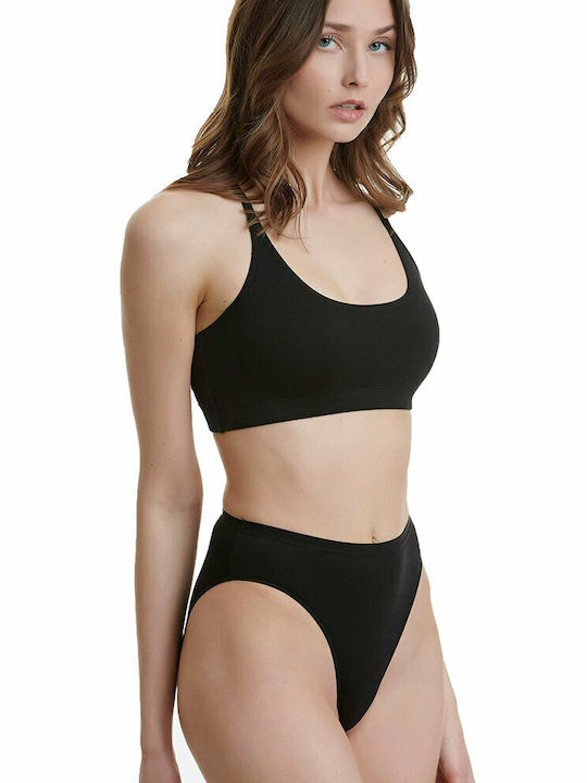 Bamboo Hohe Taille Damen Slip 2Pack Beige