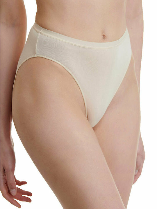 Bamboo Hohe Taille Damen Slip 2Pack Beige