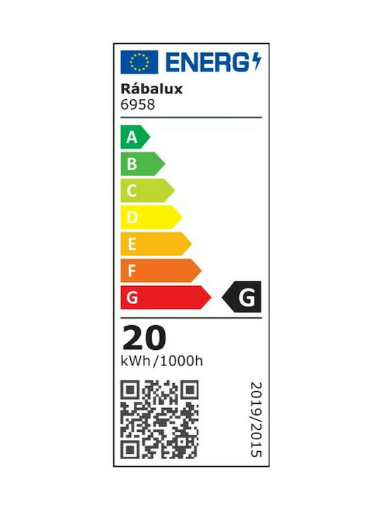 Rabalux Taneli Modernă De plastic Plafonieră de tavan cu LED Integrat 26.5buc Alb