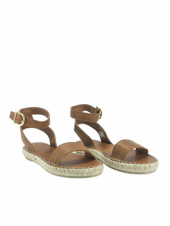 Women's Sandals with Ankle Strap Tabac Brown