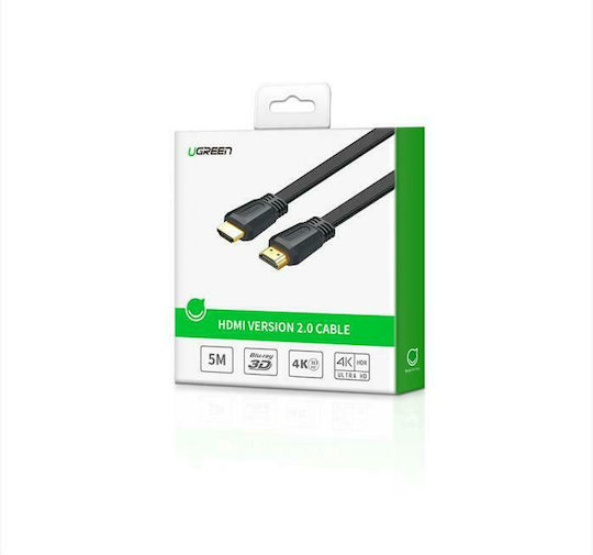 Ugreen ED015 HDMI 2.0 Premium High Speed 4K 60Hz HDR Flat Cable HDMI male - HDMI male 2m Μαύρο