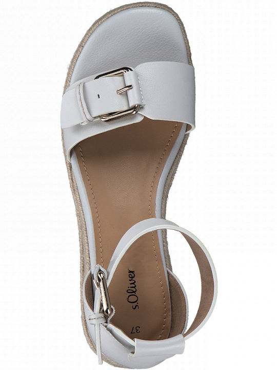 Anatomic Women's Leather Ankle Strap Platforms White