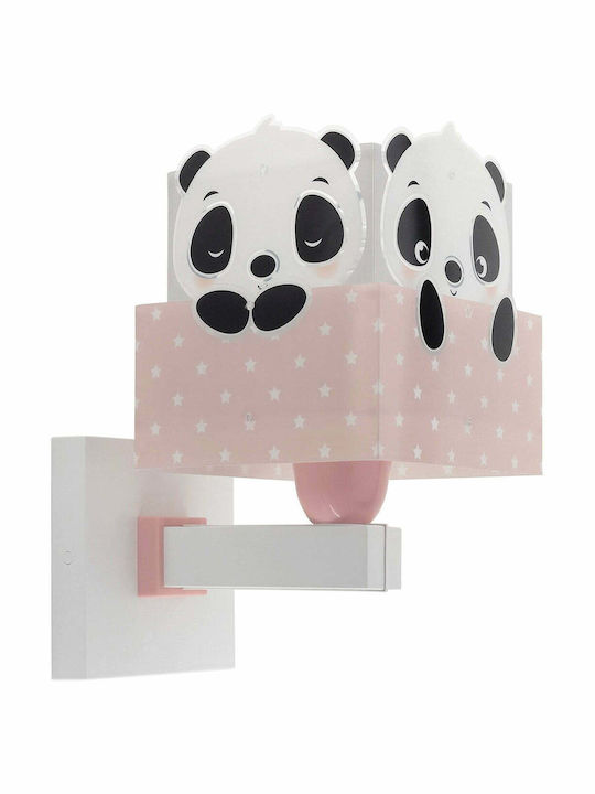 Ango Παιδικό Φωτιστικό Τοίχου Led Πλαστικό Panda Pink