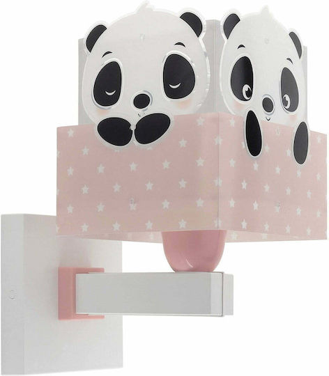Ango Kinder Wandleuchte LED Kunststoff Panda Pink