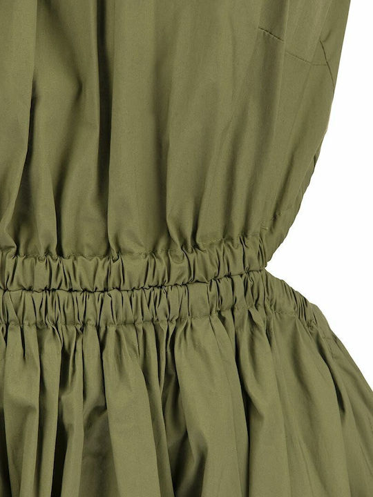 Summer Midi Dress Khaki