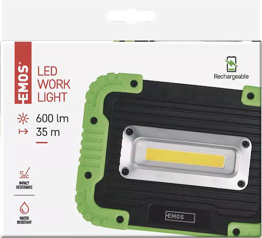 Emos Προβολέας Εργασίας Επαναφορτιζόμενος LED IP44 με Φωτεινότητα έως 600lm