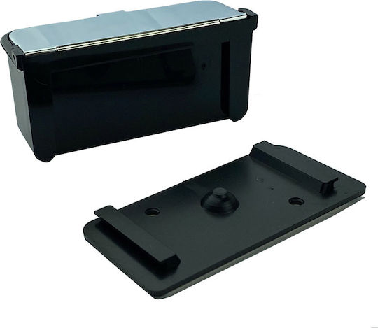 Auto Gs Auto-Aschenbecher Schwarzer / Chrom Bakelit-Aschenbecher 9 x 4 x 4 cm