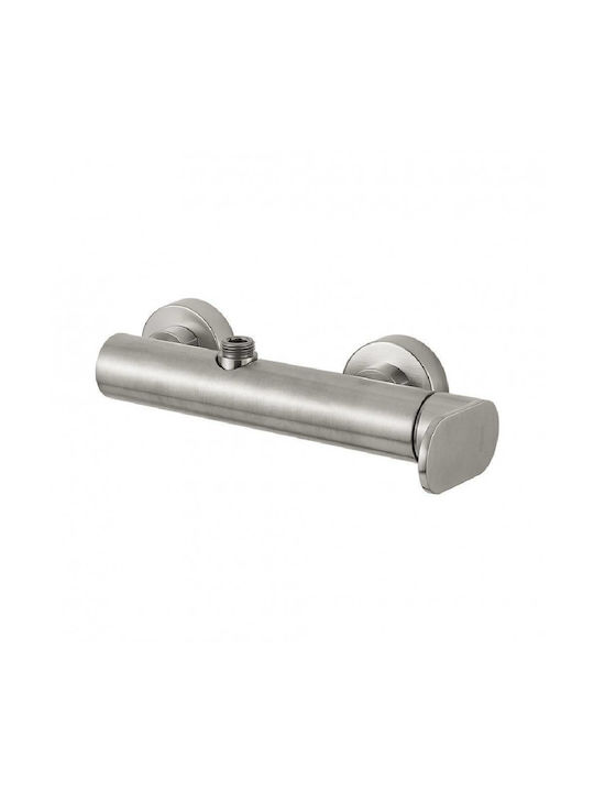 Armando Vicario Slim Adjustable Shower Column with Bathtub Mixer 83-144cm Silver