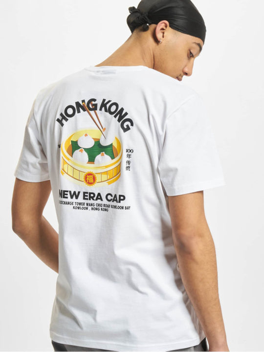 New Era Hong Kong Food Ανδρικό T-shirt Λευκό με Στάμπα