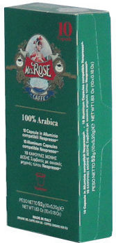 Mrs Rose Κάψουλες Espresso Συμβατές με Μηχανή Nespresso 10caps