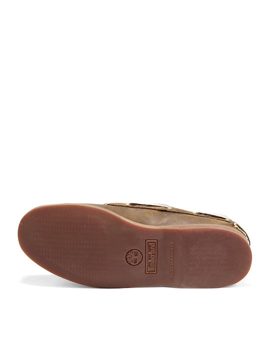 Δερμάτινα Ανδρικά Boat Shoes σε Ταμπά Χρώμα