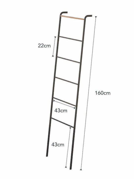 Yamazaki Tower Garment Rack Wooden In Black Colour 45x24x160cm