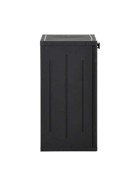 Dulap Dublu-Foi Din Polipropilenă Cu 2 Rafturi Negru 65x45x88 Cm
