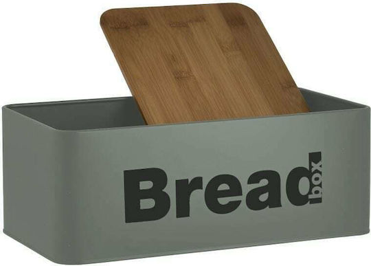Click Brotkasten mit Deckel Metallisch Grün 33x18x12cm