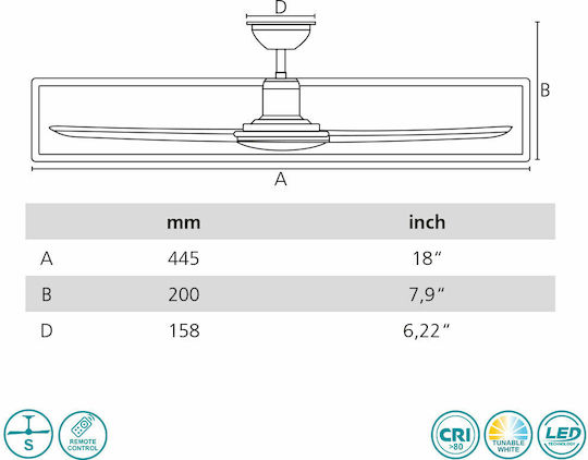 Eglo Sayulita Tip Închis Plafonieră 44.5cm Cu Lentile De Mărire Gri