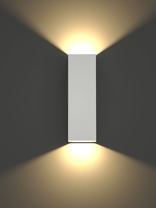 Inlight Lanier Wall-Mounted Outdoor Spot Light LED IP65 5W with Warm White Light Double Beam 12x4.1x12εκ.