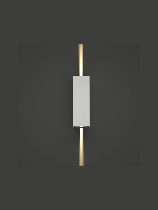 Inlight Lanier Wall-Mounted Outdoor Spot Light LED IP65 5W with Warm White Light Double Beam 12x4.1x12εκ.