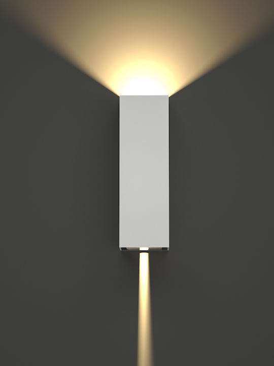 Inlight Lanier Wall-Mounted Outdoor Spot Light LED IP65 5W with Warm White Light Double Beam 12x4.1x12εκ.