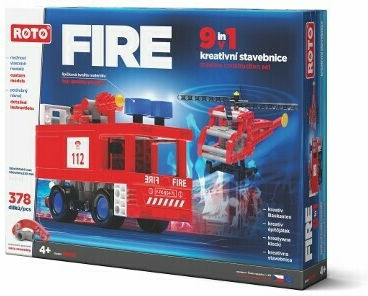 Efko Building Blocks Fire Truck & Helicopter 9 in 1 For 4+ Years 378 Pieces