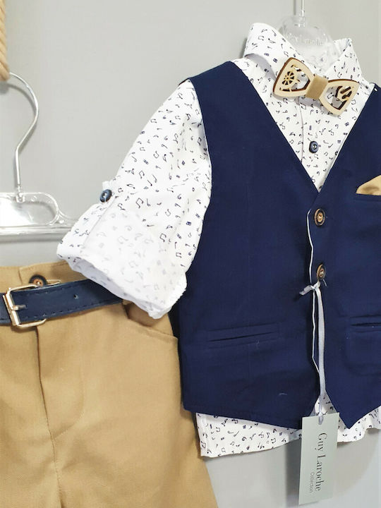 Guy Laroche Costum De Botez Albastru Marin 6 Bucăți