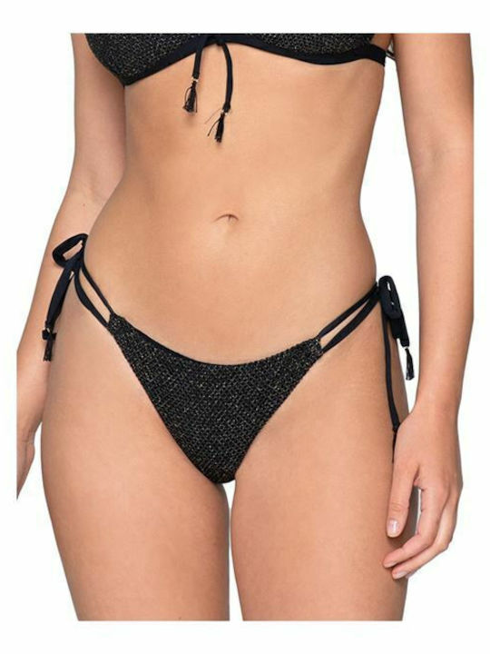 Ariel Bikini Brazil με Κορδονάκια Μαύρο