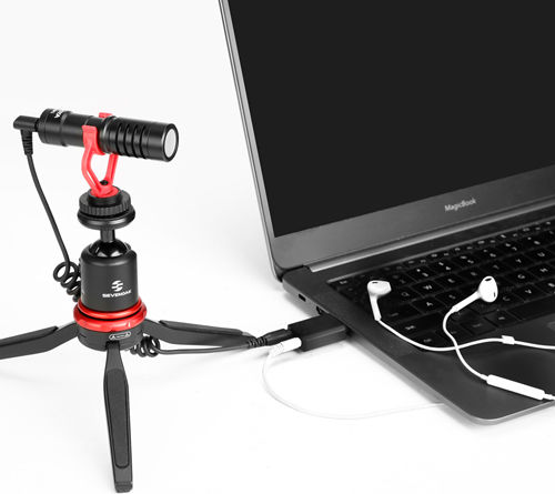 Boya Converter USB-A male to 3.5mm 2x female White 1pcs BY-EA2