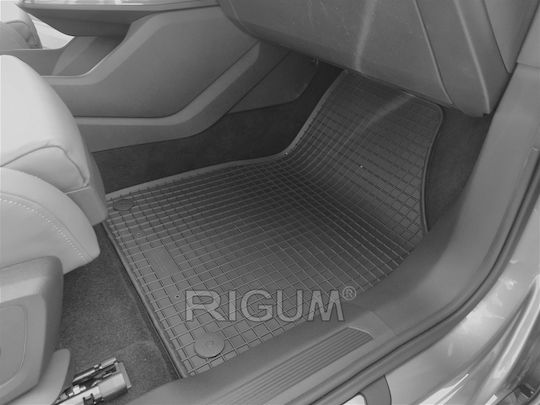 Rigum Set of Front and Rear Mats 4pcs for Skoda Enyaq Audi e-tron 2021 Black