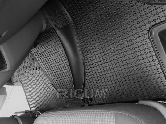 Rigum Set of Front and Rear Mats 4pcs for Volkswagen Transporter 2019+ Black