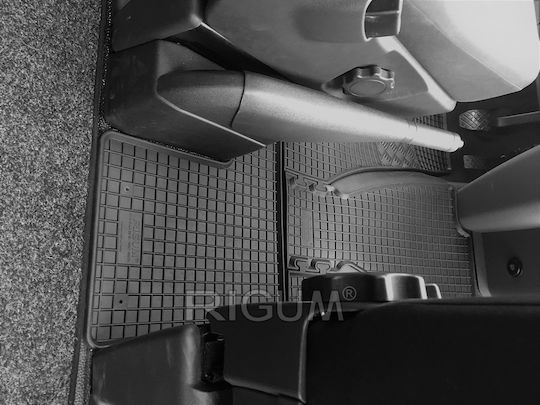 Rigum Set of Front and Rear Mats 4pcs for Volkswagen Transporter 2019+ Black
