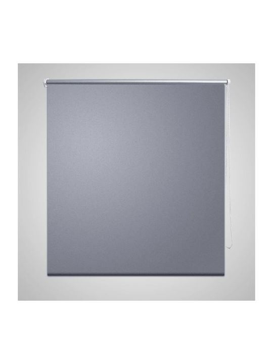 vidaXL Ρόλερ Σκίασης Total Blackout Gray Π120xΥ175cm 240129